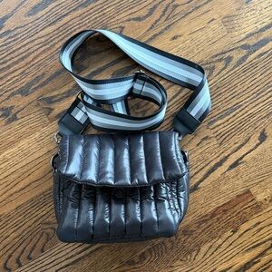 THINK ROYLN Black Chain-Accented Shoulder Bag